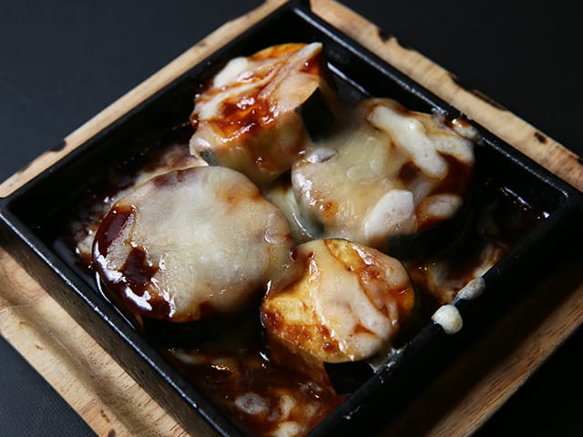 茄子の味噌チーズ焼き